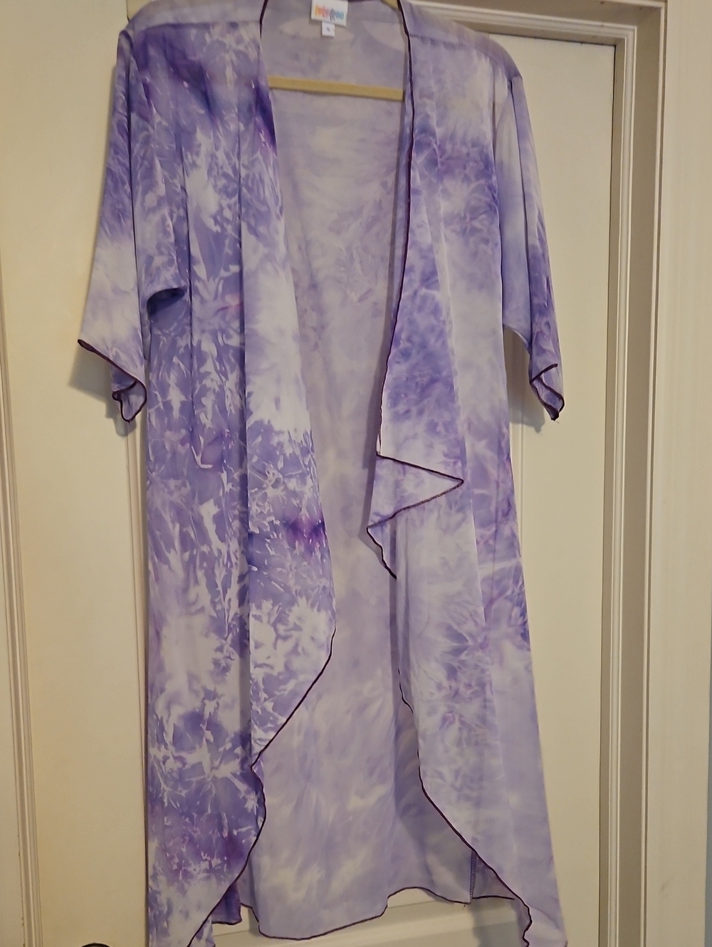 LuLaRoe Lavender Tie-Dye Kimono